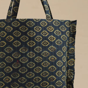 Blue - Handcrafted Cotton Frill Jhola Bag 19
