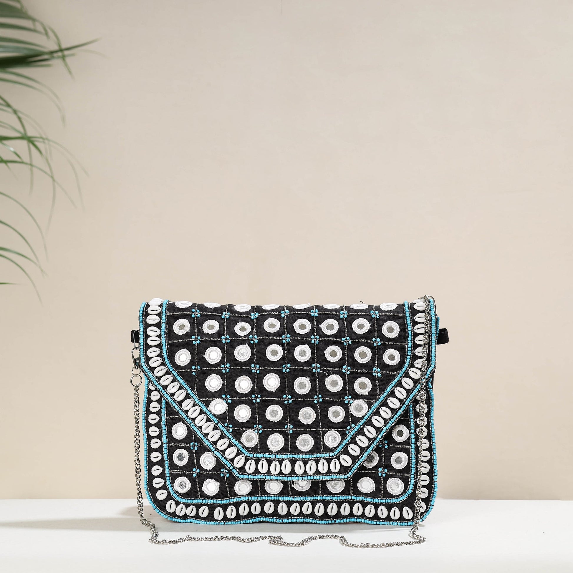 Black - Banjara Boho Ethnic Embellished Handcrafted Sling Bag