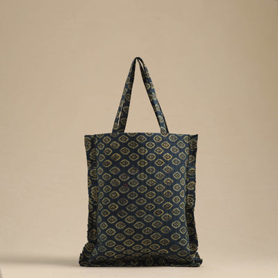 Blue - Handcrafted Cotton Frill Jhola Bag 19