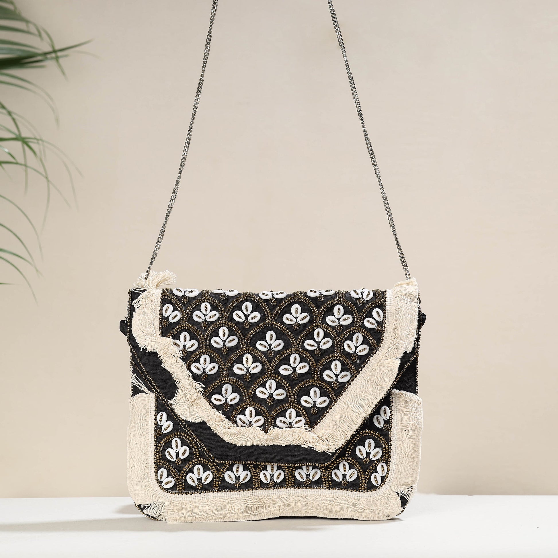 Black - Banjara Boho Ethnic Embellished Handcrafted Sling Bag