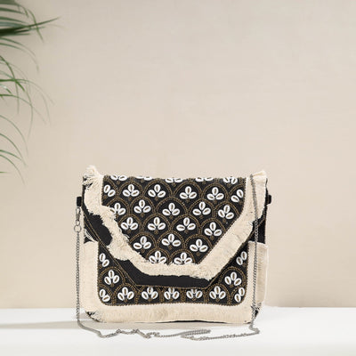 Black - Banjara Boho Ethnic Embellished Handcrafted Sling Bag