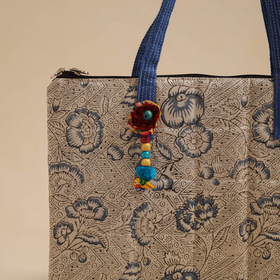 Beige - Handcrafted Quilted Cotton Hand Bag 74