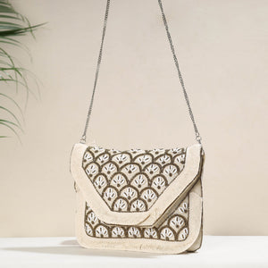 Beige - Banjara Boho Ethnic Embellished Handcrafted Sling Bag