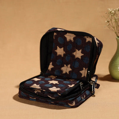 Brown - Handmade 4 Pockets Cotton Jewelry Bag 41