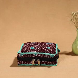 Brown - Handmade 4 Pockets Cotton Jewelry Bag 43