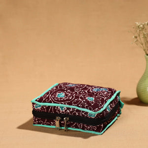 Brown - Handmade 4 Pockets Cotton Jewelry Bag 43