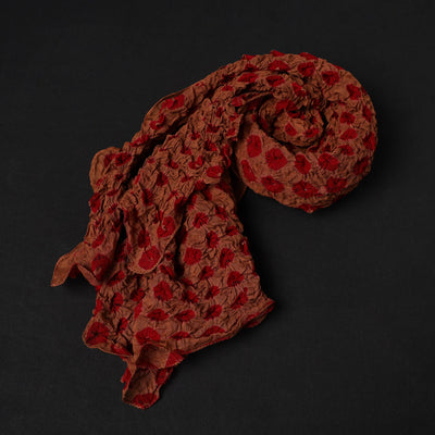 Brown - Kutch Tie-Dye Cotton Bandhani Stole 20