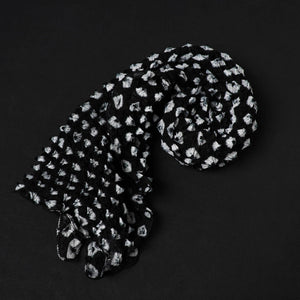Black - Kutch Tie-Dye Cotton Bandhani Stole 19