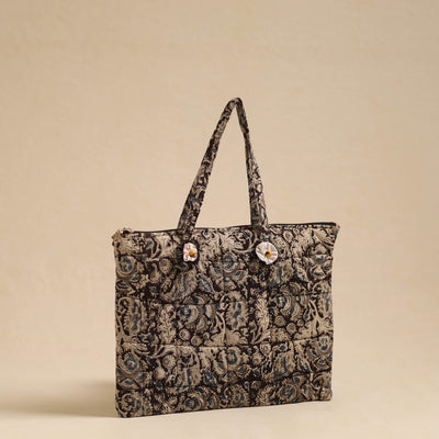 Black - Handcrafted Quilted Cotton Hand Bag 77
