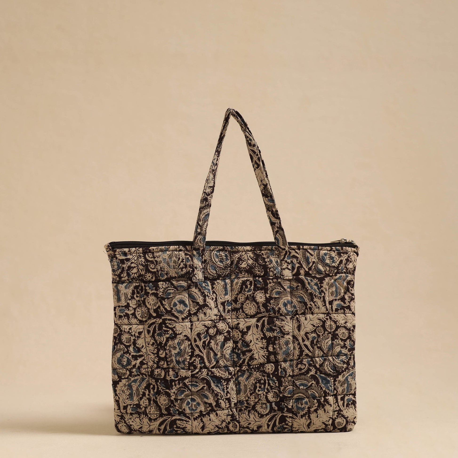 Black - Handcrafted Quilted Cotton Hand Bag 77