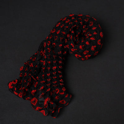 Black - Kutch Tie-Dye Cotton Bandhani Stole 15