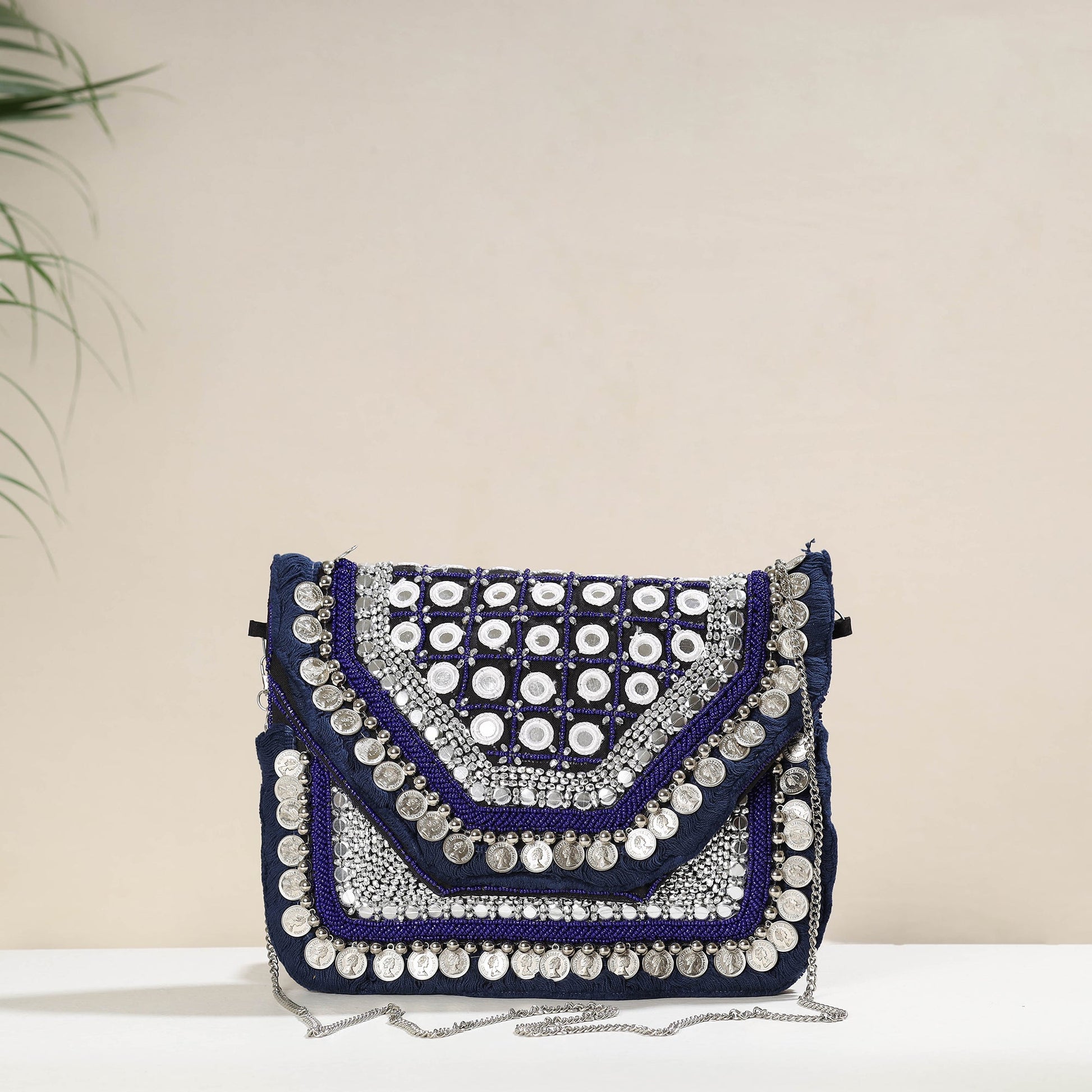 Blue - Banjara Boho Ethnic Embellished Handcrafted Sling Bag