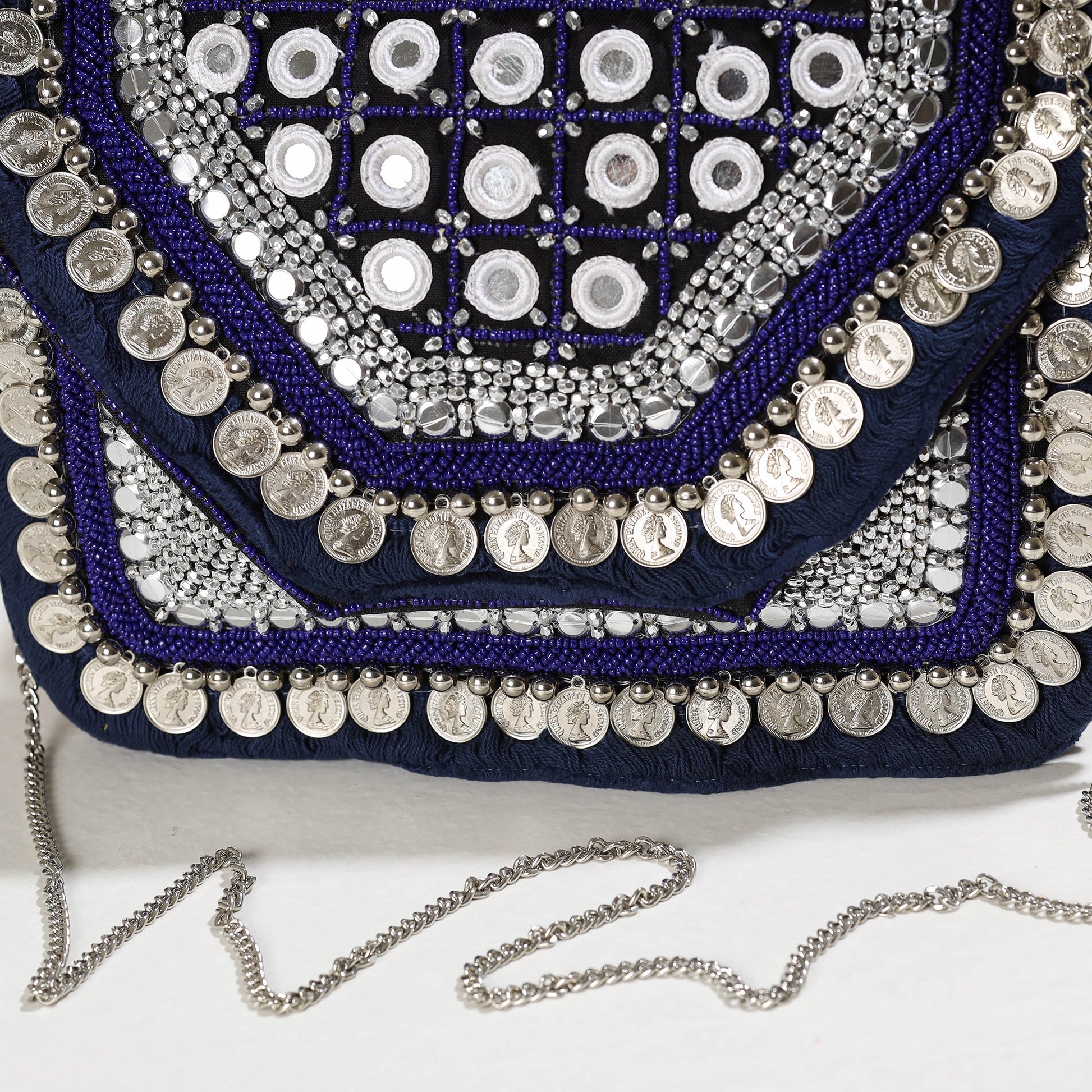Blue - Banjara Boho Ethnic Embellished Handcrafted Sling Bag
