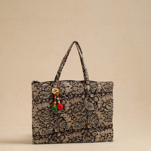 Black - Handcrafted Quilted Cotton Hand Bag 82
