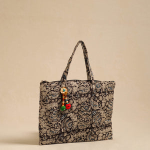 Black - Handcrafted Quilted Cotton Hand Bag 82