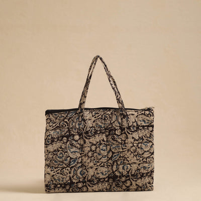 Black - Handcrafted Quilted Cotton Hand Bag 82