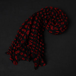 Black - Kutch Tie-Dye Cotton Bandhani Stole 10