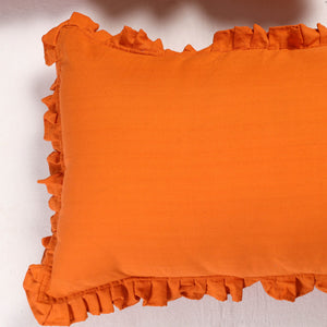 Set of 2 - Fine Cotton Handloom Frill Pillow Covers (30 x 20 in)
