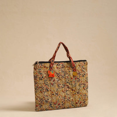 Beige - Handcrafted Quilted Cotton Hand Bag 83