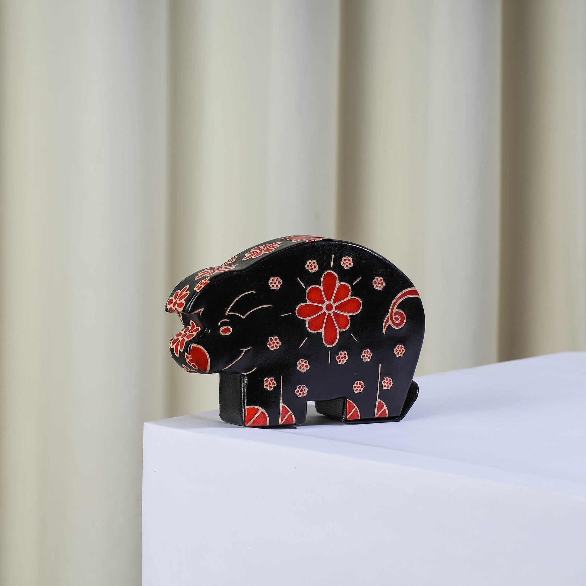 Black Pig - Handcrafted Leather Money Bank