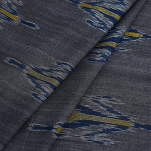 Grey - Handloom Cotton Central Asian Pochampally Ikat Fabric 04