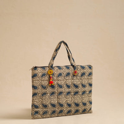 Beige - Handcrafted Quilted Cotton Hand Bag 84