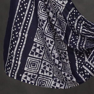 Blue - 3pc Cotton Kutch Batik Print Dress Material 07