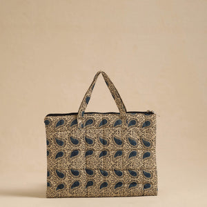 Beige - Handcrafted Quilted Cotton Hand Bag 84