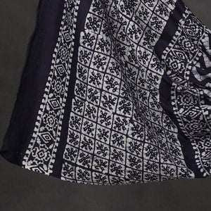 Black - 3pc Cotton Kutch Batik Print Dress Material 08