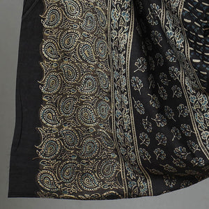 Black - 3pc Block Print Cotton Ajrakh Dress Material 01
