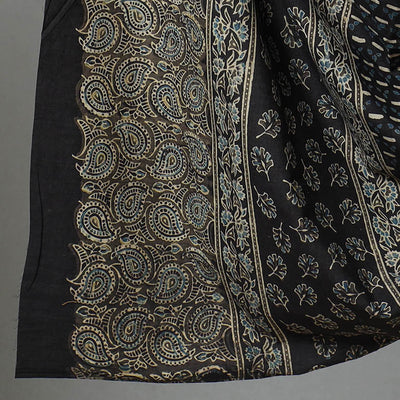 Black - 3pc Block Print Cotton Ajrakh Dress Material 01