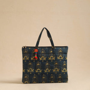 Blue - Handcrafted Quilted Cotton Hand Bag 86