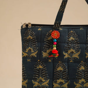 Blue - Handcrafted Quilted Cotton Hand Bag 86