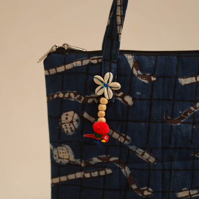 Blue - Handcrafted Quilted Cotton Hand Bag 93