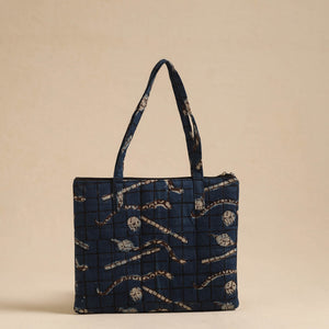 Blue - Handcrafted Quilted Cotton Hand Bag 93
