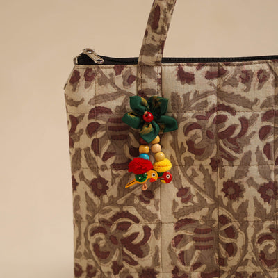 Beige - Handcrafted Quilted Cotton Hand Bag 96