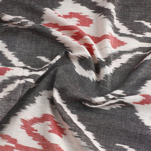 Grey - Handloom Cotton Central Asian Pochampally Ikat Fabric 05