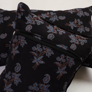 Black - Ajrakh Block Print Pillow Cover (Set of 2) 05