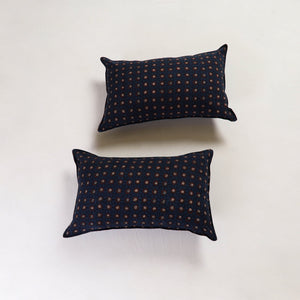 Blue - Ajrakh Block Print Pillow Cover (Set of 2) 06