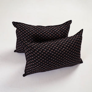 Black - Ajrakh Block Print Pillow Cover (Set of 2) 10