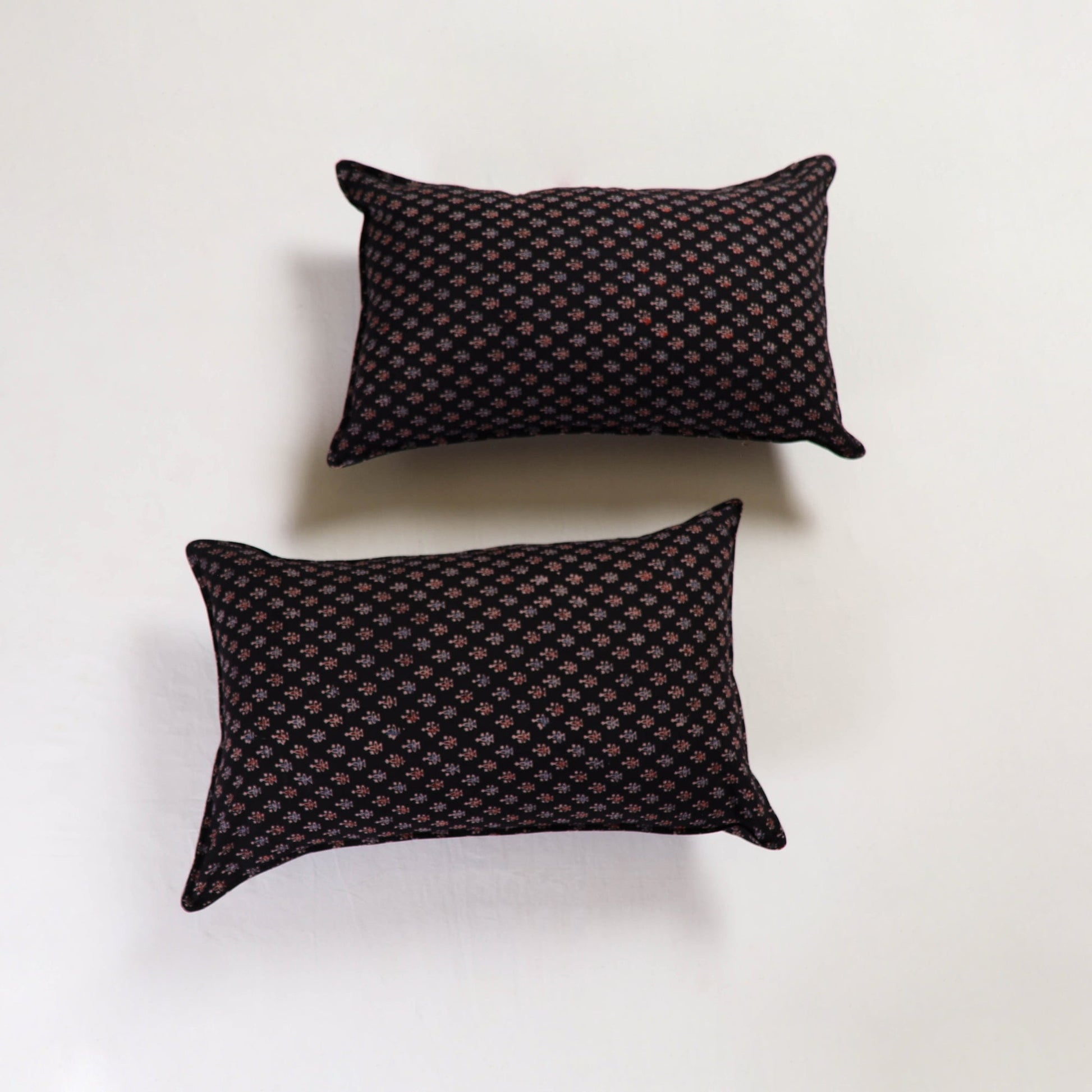 Black - Ajrakh Block Print Pillow Cover (Set of 2) 10