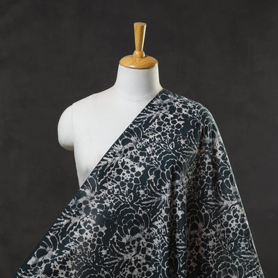 Black - Hand Printed Cotton Batik Fabric 15