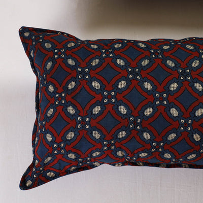 Blue - Ajrakh Block Print Pillow Cover (Set of 2) 17