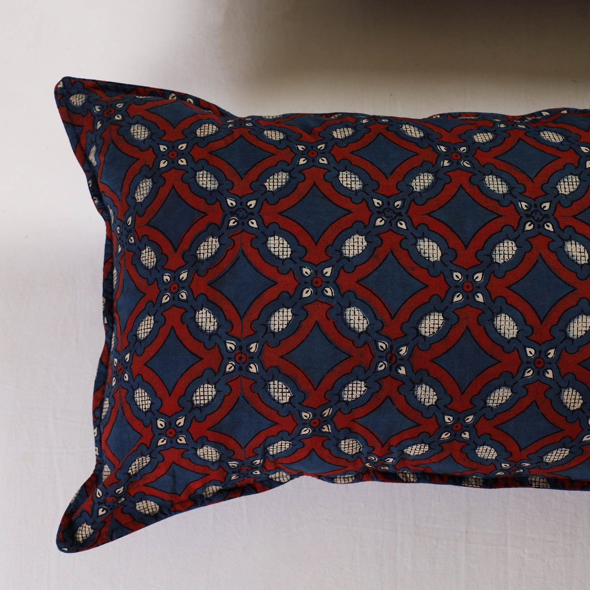 Blue - Ajrakh Block Print Pillow Cover (Set of 2) 17