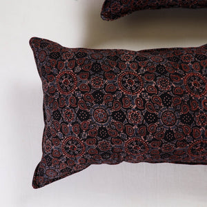 Black - Ajrakh Block Print Pillow Cover (Set of 2) 18