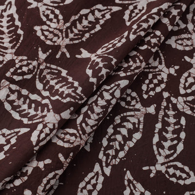 Brown - Hand Printed Cotton Batik Fabric 10