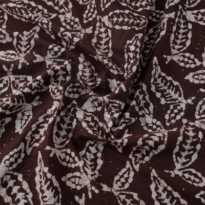 Brown - Hand Printed Cotton Batik Fabric 10