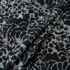 Black - Hand Printed Cotton Batik Fabric 15