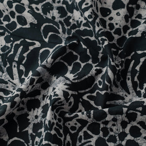 Black - Hand Printed Cotton Batik Fabric 15