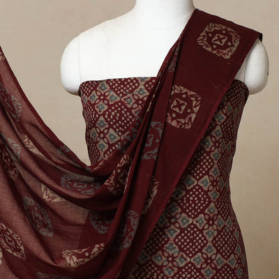 3pc Cotton Kutch Batik Print Dress Material 01